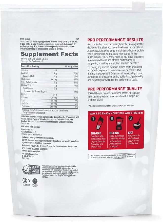 Pro Performance 100 Whey Protein Chocolate Supreme 12 Servings