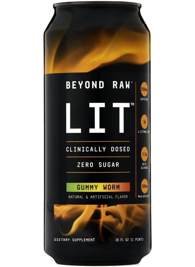 Gnc  Lit Otg Pre-Workout Gummy Worm 16 Oz