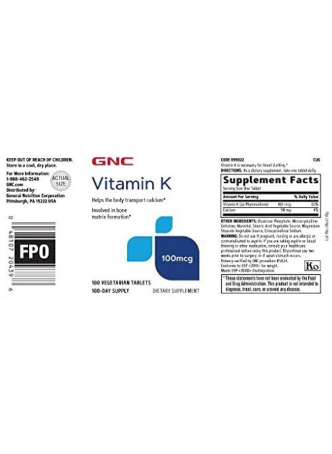 Vitamin K 100Mcg