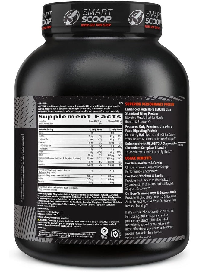 Wheybolic Targeted Muscle Building And Workout Support Formula Pure Whey Protein Powder 25 Servings Creamy Peanut Butter