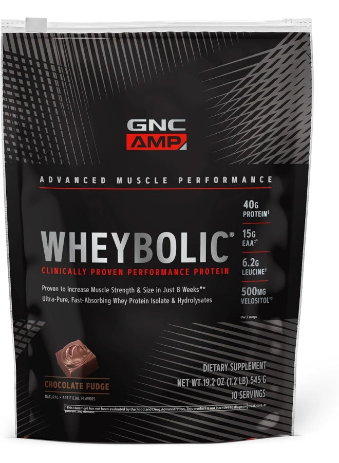 Wheybolic Protein Powder Targeted Muscle Building And Workout Support Formula Pure Chocolate Fudge 10 Servings