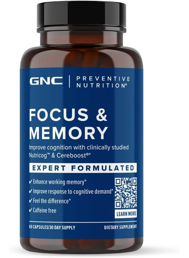 Preventive Nutrition Focus And Memory 60 Capsules 30 Servings