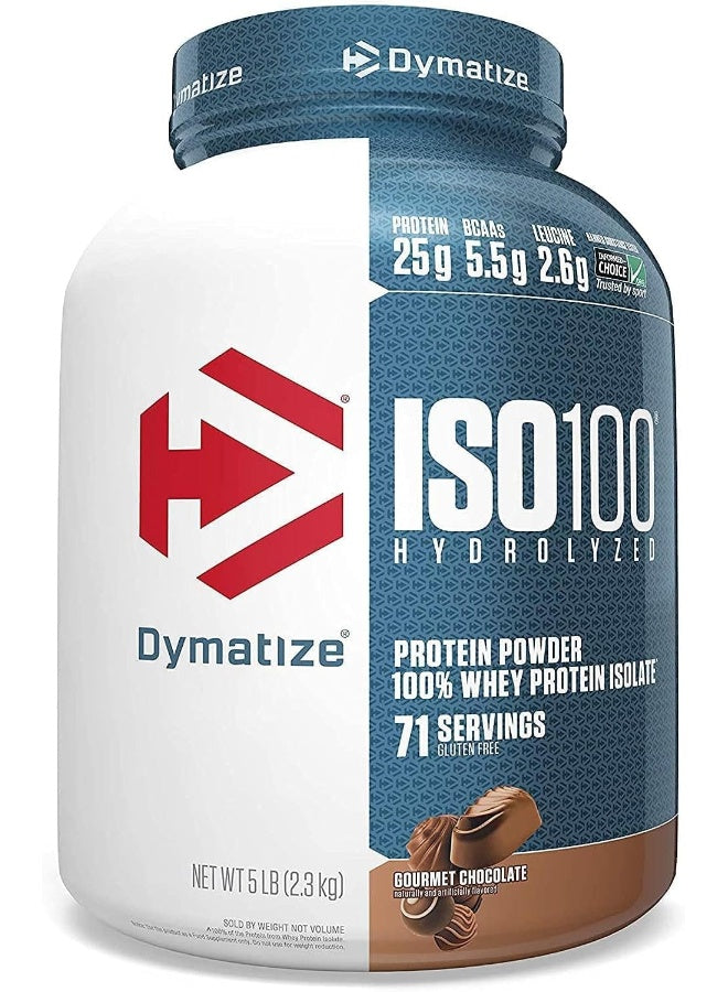 Iso 100 Carb Whey Gourmet Chocolate, 5 Lb