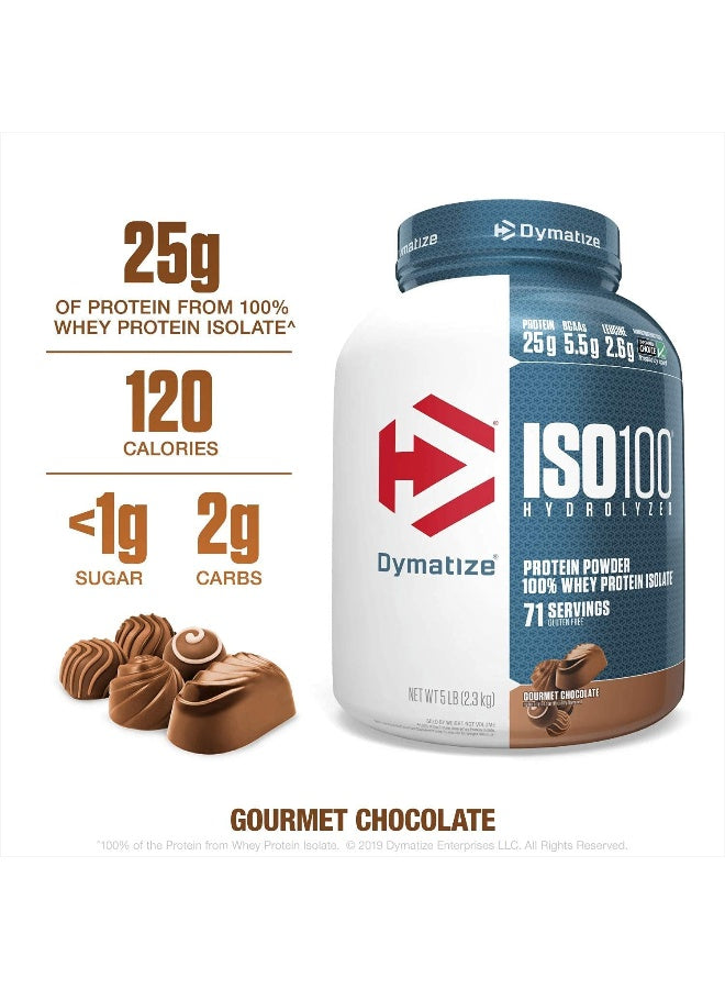 Iso 100 Carb Whey Gourmet Chocolate, 5 Lb