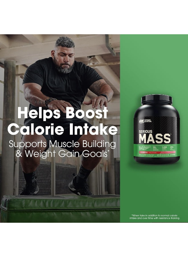 On Serious Mass: High Protein Muscle Building And Strawberry, 6 Lbs 2.72 Kg