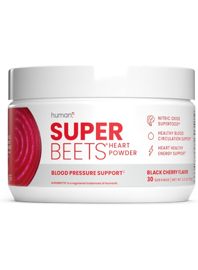 Superbeets Beet Root Powder Nitric Oxide Boost For Blood Pressure Black Cherry Flavor 30 Servings