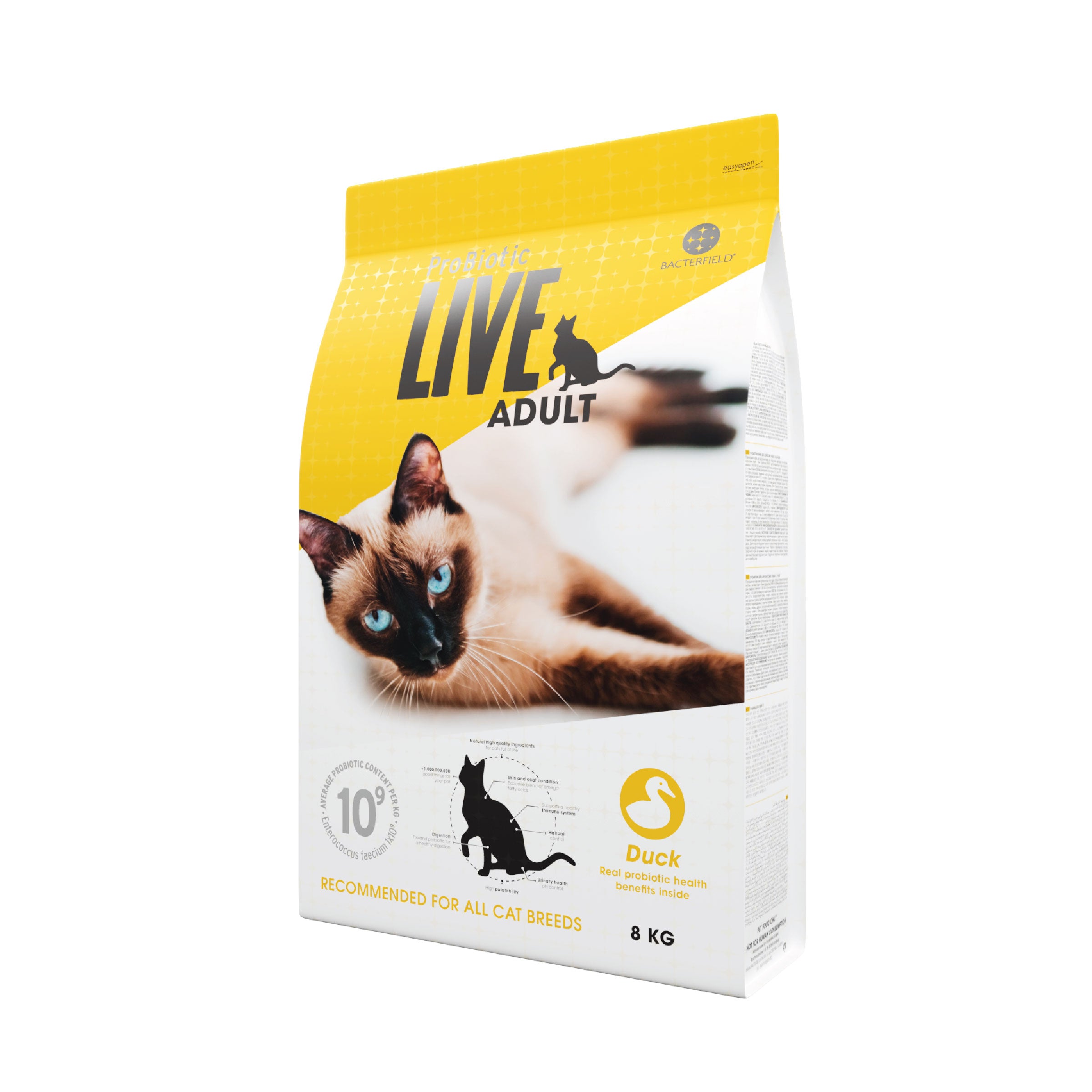 Probiotic Live Cat Food For Adult With Duck