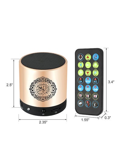 Quran Portable Bluetooth Speaker Gold