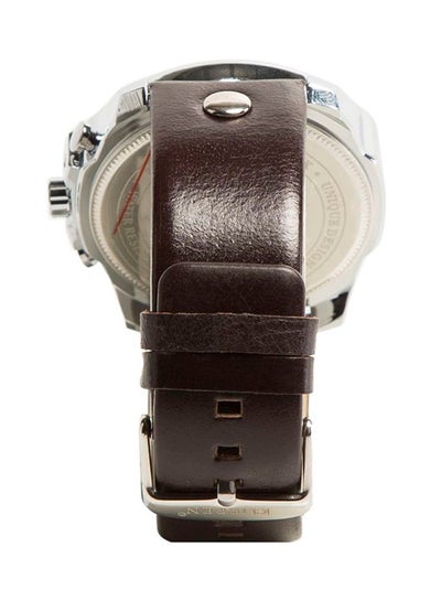 Men's Leather Analog Quartz Watch 8176
