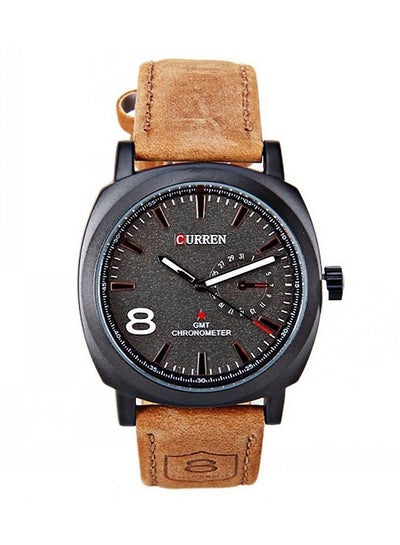 Analog Leather Watch 8139