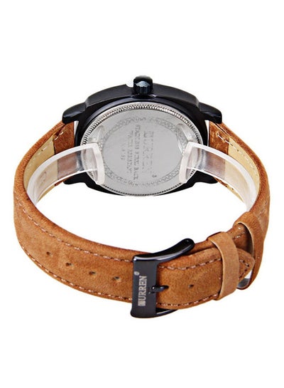 Analog Leather Watch 8139