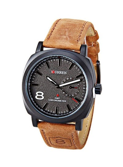 Analog Leather Watch 8139