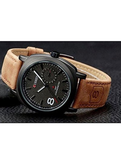Analog Leather Watch 8139