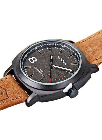 Analog Leather Watch 8139