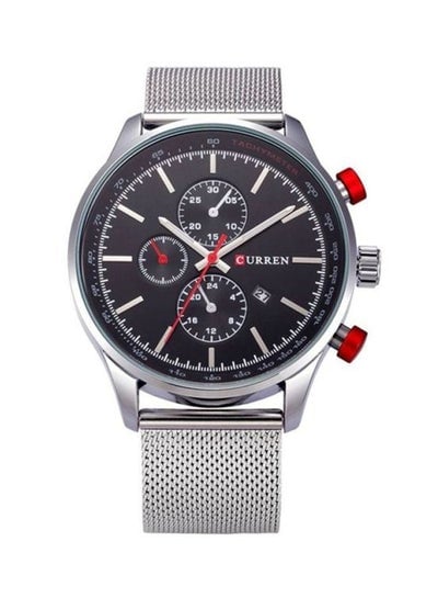 Men's Alloy Analog Quartz Watch 8227 - 47 mm - Silver