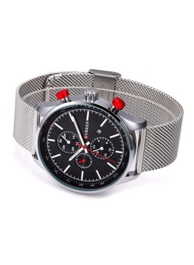 Men's Alloy Analog Quartz Watch 8227 - 47 mm - Silver