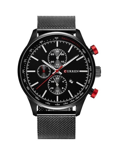 Men's Stainless Steel Analog Watch WT-CU-8227-B - 44 mm - Black