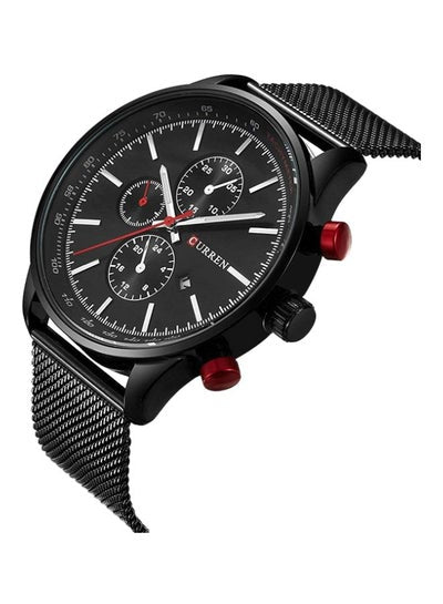 Men's Stainless Steel Analog Watch WT-CU-8227-B - 44 mm - Black