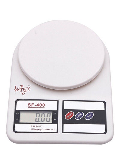 Electronic Kitchen Scale With LCD Display White 19cmx25cmx 5cmcm