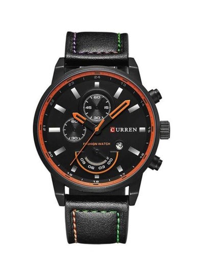 men Water Resistant Chronograph Wrist Watch 8217 - 45 mm - Black