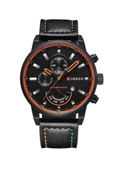 men Water Resistant Chronograph Wrist Watch 8217 - 45 mm - Black