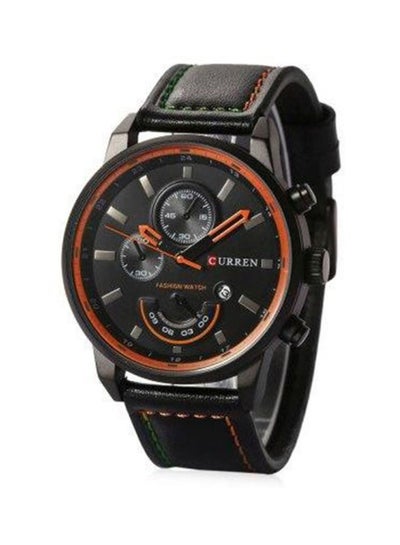 men Water Resistant Chronograph Wrist Watch 8217 - 45 mm - Black