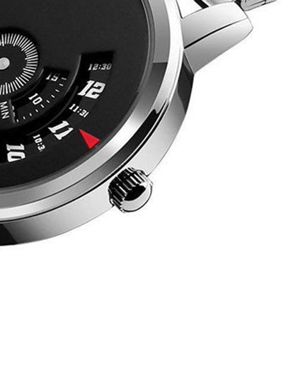Men's Water Resistant Stainless Steel Analog Watch 1260 - 39 mm - Silver