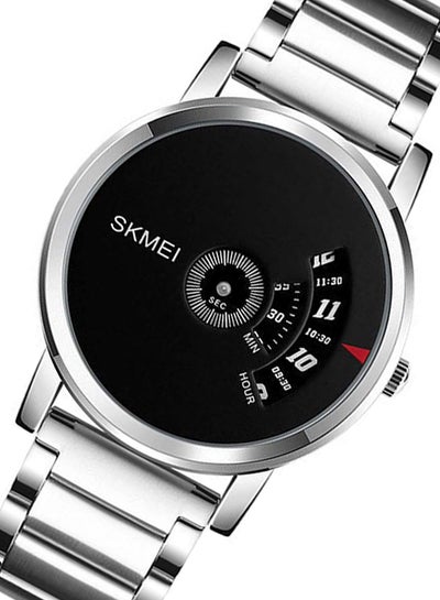 Men's Water Resistant Stainless Steel Analog Watch 1260 - 39 mm - Silver