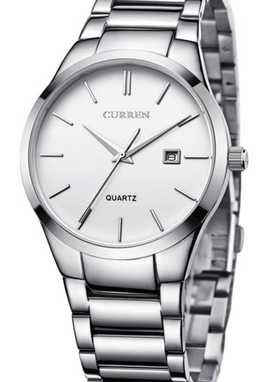Men's Water Resistant Analog Watch 8106 - 40 mm - Silver