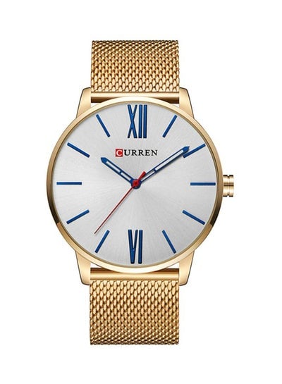 men Water Resistant Analog Watch 8238JB - 43 mm - Gold