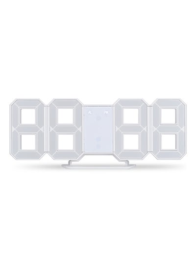 LED Digital Numbers Wall Clock White