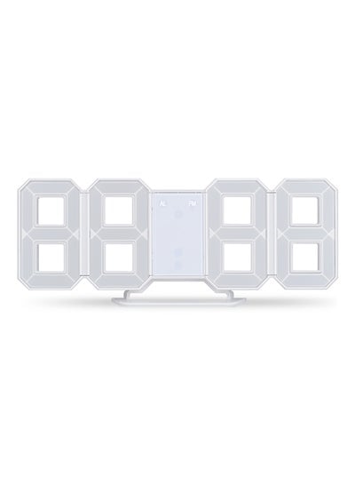 LED Digital Numbers Wall Clock White