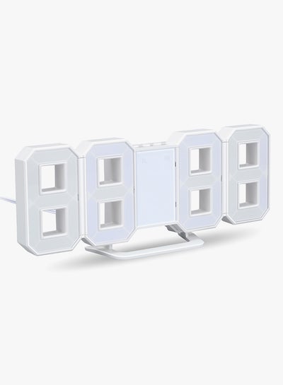 LED Digital Numbers Wall Clock White