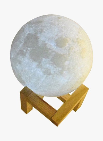 3D Moon Lamp White 12centimeter