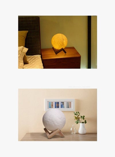 3D Moon Lamp White 12centimeter