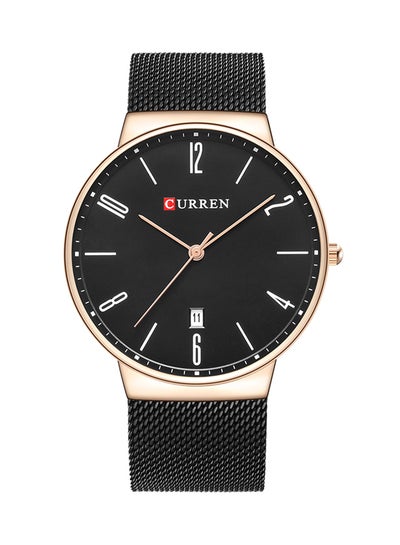 Men's Water Resistant Stainless Steel Analog Watch 8257 - 40 mm - Black