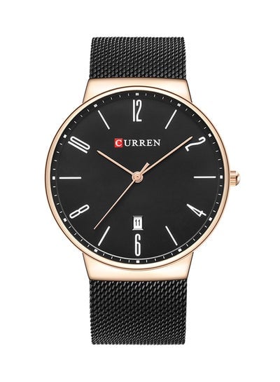 Men's Water Resistant Stainless Steel Analog Watch 8257 - 40 mm - Black