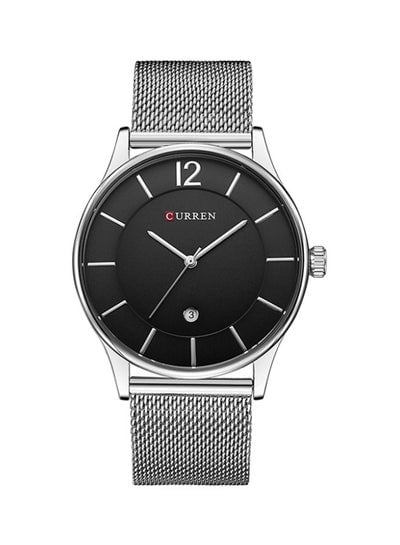 Men's Water Resistant Stainless Steel Watch 8231 - 42 mm - Silver