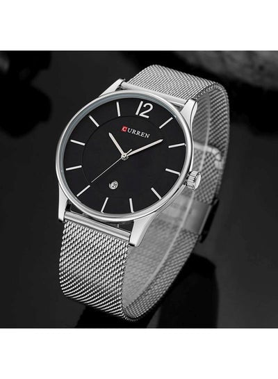 Men's Water Resistant Stainless Steel Watch 8231 - 42 mm - Silver
