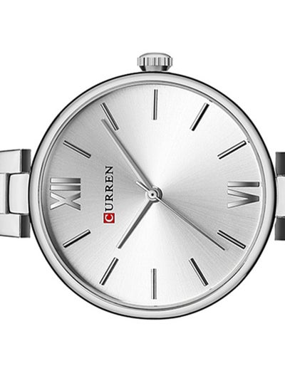 Women's Water Resistant Alloy Analog Watch 9017 - 30 mm - Silver
