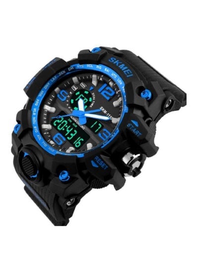 men Water Resistant Analog Digital Wrist Watch 1155 - 55 mm - Black