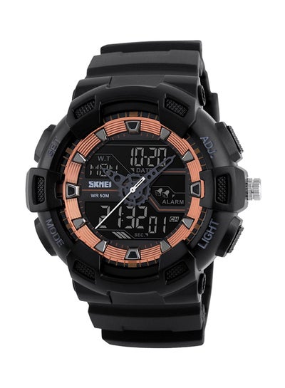 men Multiple Time Zones Analog/Digital Wrist Watch 1189 - 50 mm - Black