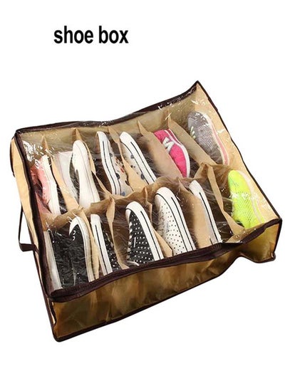 Pocket Shoe Organizer Beige 24inch