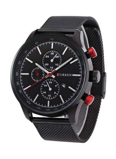 men Water Resistant Analog Watch 8227 - 47 mm - Black