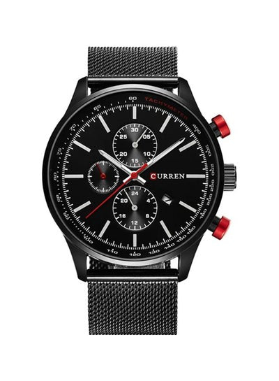 men Water Resistant Analog Watch 8227 - 47 mm - Black