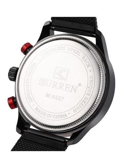 men Water Resistant Analog Watch 8227 - 47 mm - Black