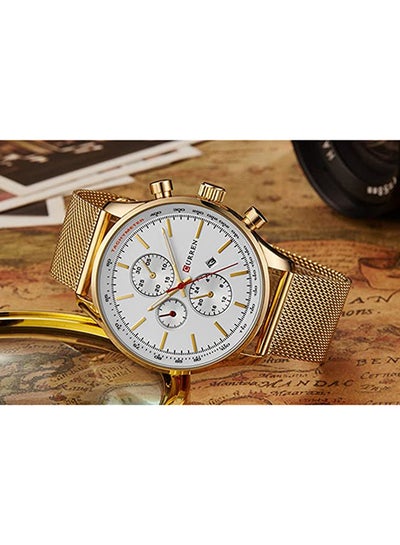 Men's Water Resistant Analog Watch 8227 - 47 mm - Gold