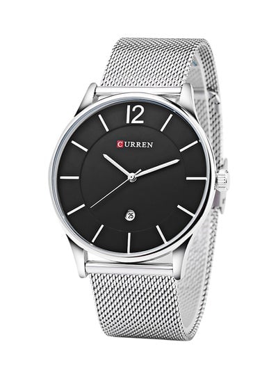 men Stainless Steel Analog Watch 8231 - 42 mm - Silver