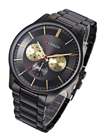 Men's Water Resistant Analog Wrist Watch 8282 - 44 mm - Black