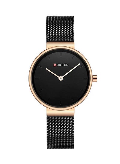 Women's Water Resistant Analog Wrist Watch 9016 - 35 mm -Black